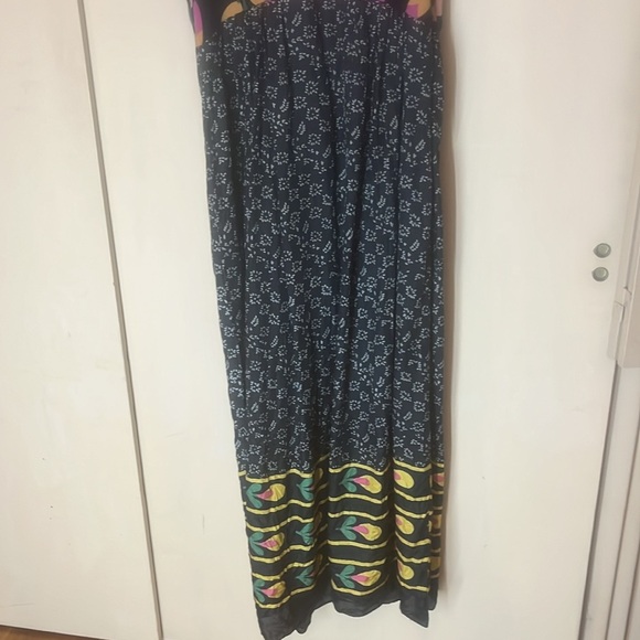 Anupamaa Floral Maxi silk & cotton combo Dress - Multicolor size medium - Picture 3 of 10